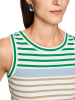 MARC CAIN SPORTS  Ringel-Top aus Baumwollstretch in Bright Emerald New
