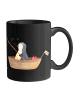 Mr. & Mrs. Panda Kaffeebecher Pinguin Angelboot ohne Spruch in Schwarz