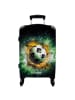 NoBoringSuitCases Suitcase, Handgepäck, Koffer, Trolley, Reisekoffer Football On Fire