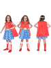amscan Kind Wunderfrau Wonder Woman Kleid Kostüm 4-6 Jahre Gr.110 Fasching Karneval