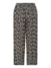 Kaffe Casual Hose KAmille Loose fit in Black/Chalk Graphic Lines