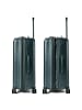 Polestream Paris 4 Rollen Kofferset 3-teilig mit Dehnfalte green metallic