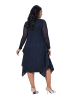 Ulla Popken Midikleid in dunkles marine