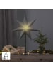 STAR Trading Tischlampe Stern Ozen, groß, grau, 75cm in Silber
