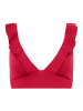 Sea Level Essentials Frill Bra Top in RED