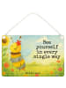 Mr. & Mrs. Panda Deko Schild Biene Blume Design mit Spruch in Weiß