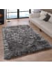 KADIMA DESIGN Hochflor Teppich Shaggy waschmaschinenwaschbar Einfarbig in Anthrazit