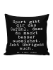 Mr. & Mrs. Panda Kuschelkissen Sport gibt dir das... mit Spruch in Schwarz