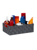 relaxdays Aufbewahrungskorb in Grau - (B)32x (H)10 x (T)21 cm