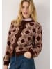 More & More flauschige Rauten-Strickjacke in argyle