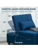 HOMCOM Schlafsessel in Blau 65,5L x 104B x 81H cm