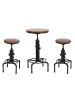 MCW Set Bartisch + 2x Barhocker N23, Schwarz