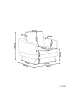 Beliani Sessel KJAER in Beige/Schwarz - (W) 100 x (H) 100 x (L) 100 cm