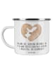 Mr. & Mrs. Panda Camping Emaille Tasse 6. Hochzeitstag Zuckerhoc... in Weiß