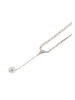 faina Women Beaded Necklace in Silver White