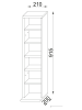 VCM  Holz CD DVD Stand Regal Schrank  Milano in Weiß / Honig-Eiche