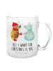 Mr. & Mrs. Panda Kaffeetasse Nachtfalter Schneemann mit Spruch in Transparent