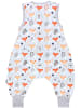 TupTam Babyschlafsack mit Beinen Unwattiert in grau/orange