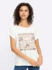 Heine Kurzarmshirt in ecru-taupe-bedruckt