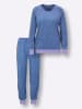 WITT WEIDEN Schlafanzug in jeansblau-meliert-lavendel