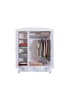 ebuy24 Kleiderschrank Kapco Weiß 150 x 56 cm