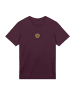 F4NT4STIC T-Shirt Happy Flower Bestickt in maroon