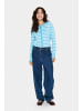 SAINT TROPEZ Strickjacke MilaSZ Gerade Passform in Ethereal Blue Ice Stripe
