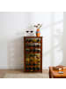 relaxdays Weinregal in Dunkelbraun - (B)47 x (H)94 x (T)26 cm
