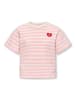 KIDS ONLY Gestreiftes T-Shirt mit Herz KOGLIVINA in romance rose