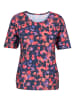 Joy Sportswear T-Shirt DONJA in hibiscus red print