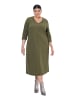 Ulla Popken Midikleid in dunkel khaki