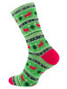 Vincent Creation® Bunte Fun Socken in Rentiergrün