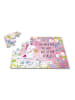Mr. & Mrs. Panda Puzzle Einhorn Künstler mit Spruch in Rot Pastell