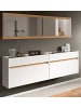 Inn.Furn Garderobe-Set weiß und Artisan Eiche, Garderobe 4-teilig, 220 x 192 cm