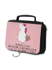 Mr. & Mrs. Panda Make-Up Tasche Einhorn Koffer mit Spruch in Rot Pastell