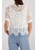 monari Pullover mit Spitzenmuster in Offwhite