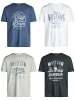 Mustang T-Shirt 4er Pack Mustang Herren T-Shirt in Mehrfarbig