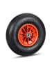 relaxdays 2x Schubkarrenrad "4.00-6" in Schwarz/ Rot