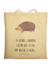 Mr. & Mrs. Panda Stofftasche Igel Herzen mit Spruch in Gelb Pastell