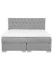 Beliani Boxspring Bett DUCHESS in Grau - (W) 171 x (H) 112 x (L) 211 cm