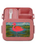Mr. & Mrs. Panda Bento Box Flamingo Classic Design ohne Spruch in Rot Pastell