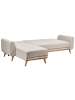 Beliani Ecksofa OLLSTA in Beige/Braun - (W) 258 x (H) 88 x (L) 147 cm