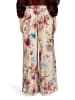 Vera Mont Marlene-Hose mit Blumenprint in Beige/Dark Red