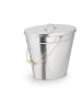 relaxdays Ascheeimer in Silber - 12 Liter