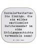 Mr. & Mrs. Panda Untersetzer Spruch Sozialarbeiterin Erfolg mit ... in Weiß