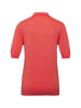 GOLDNER Kurzgröße:  Polopullover Kurzarm Strickpullover mit Kragen in koralle