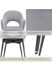 tectake Armlehnstuhl in Samtoptik, gepolstert, 57 x 61,5 x 87,5 cm