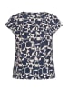 BETTY & CO Blusenshirt mit Gummizug in Dark Blue/Nature