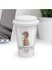 Mr. & Mrs. Panda Tumbler Hund Blume mit Spruch in Weiß