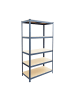 relaxdays Schwerlastregal "5 Ebenen" in Anthrazit - (B)90 x (H)200 x (T)60 cm